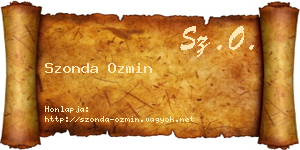 Szonda Ozmin névjegykártya